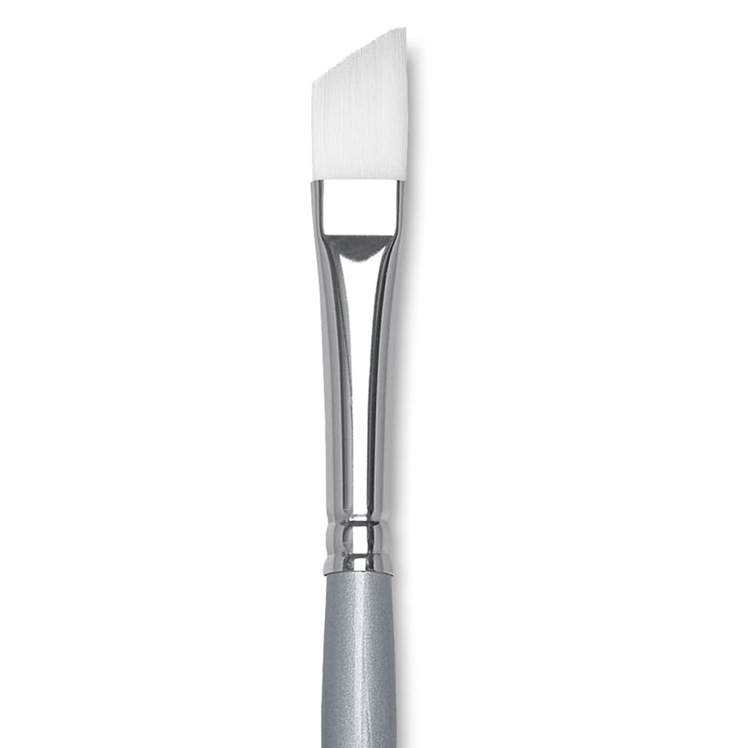 Open in modal - Silver Brush Silverwhite Synthetic Brush - Angular, Long Handle, Size 1/2" close up