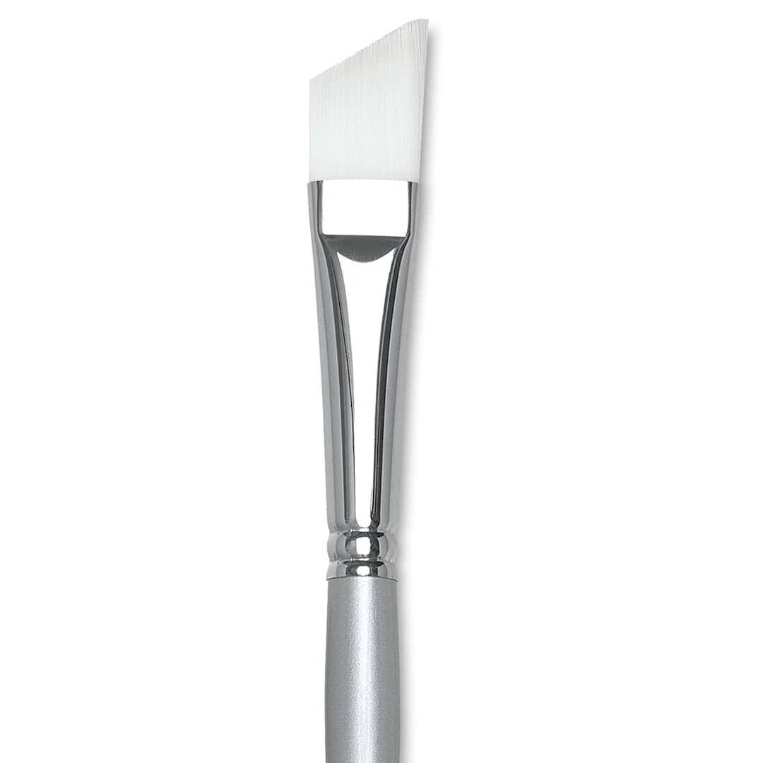 Open in modal - Silver Brush Silverwhite Synthetic Brush - Angular, Long Handle, Size 3/4" close up