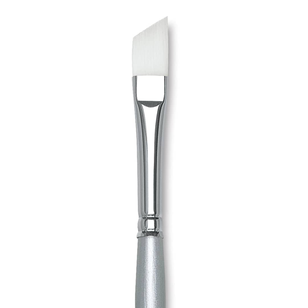 Open in modal - Silver Brush Silverwhite Synthetic Brush - Angular, Long Handle, Size 3/8" close up