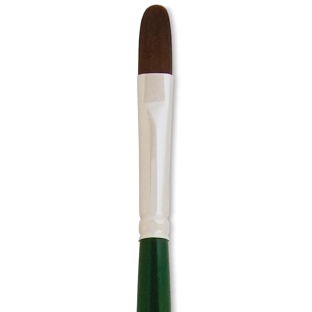 Open in modal - Silver Brush Ruby Satin Synthetic Brush - Filbert, Size 4, Long Handle close-up