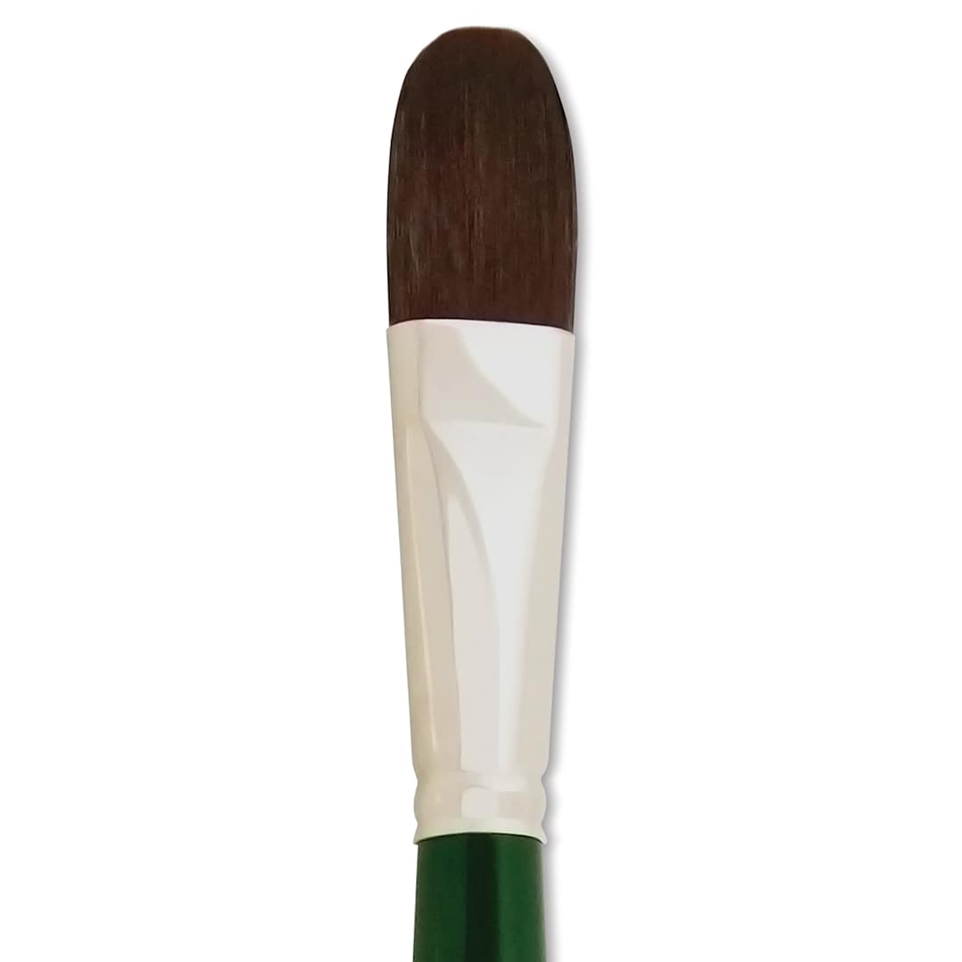 Open in modal - Silver Brush Ruby Satin Synthetic Brush - Filbert, Size 12, Long Handle close-up
