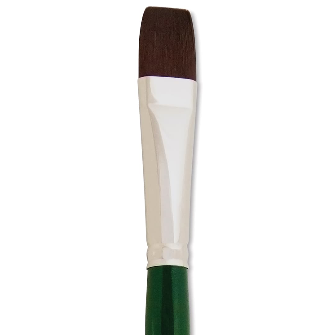 Open in modal - Silver Brush Ruby Satin Synthetic Brush - Bright, Size 10, Long Handle close-up