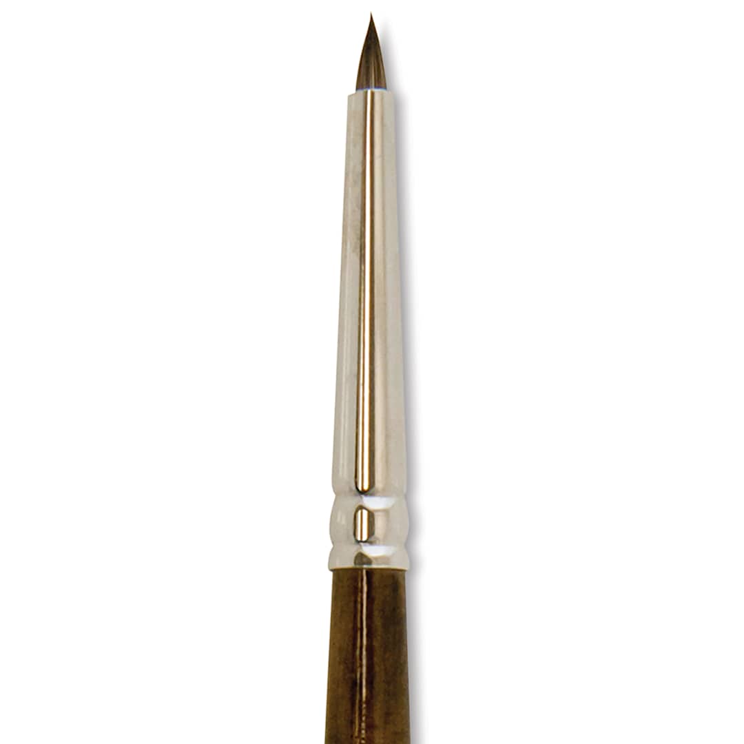 Open in modal - Silver Brush Monza Synthetic Mongoose Artist Brush - Short Round, Size 2 close up