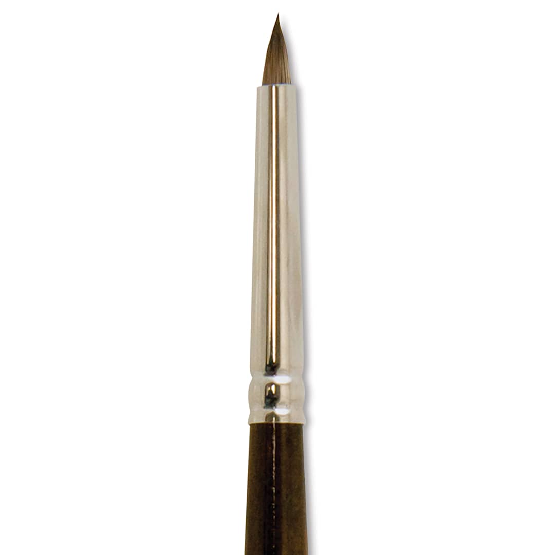 Open in modal - Silver Brush Monza Synthetic Mongoose Artist Brush - Short Round, Size 6 close up
