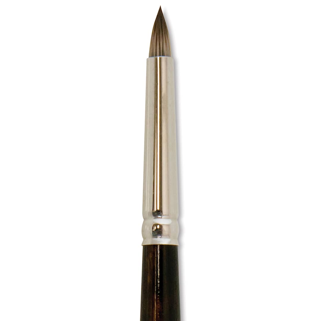 Open in modal - Silver Brush Monza Synthetic Mongoose Artist Brush - Short Round, Size 8 close up