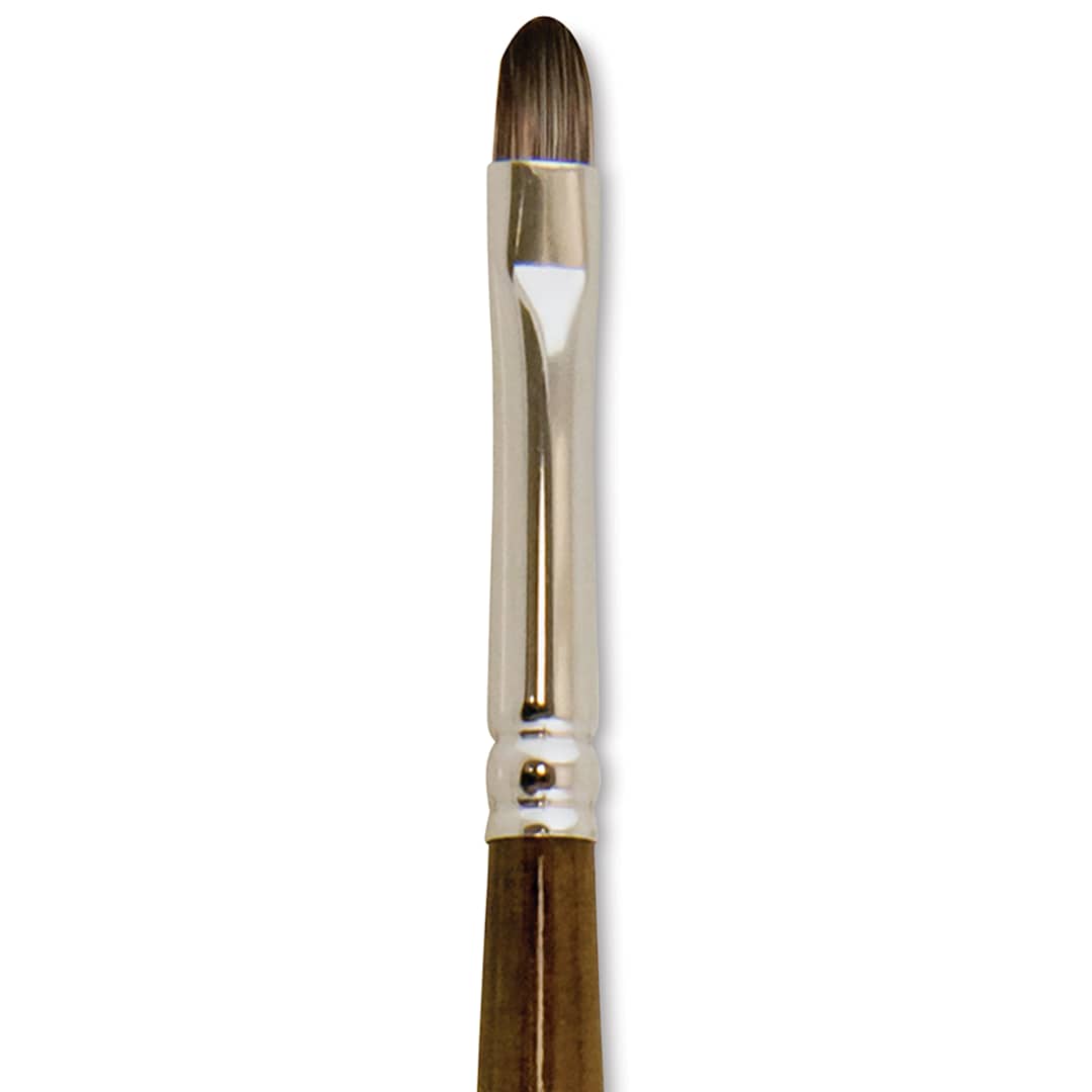 Open in modal - Silver Brush Monza Synthetic Mongoose Artist Brush - Short Filbert, Size 4 close up