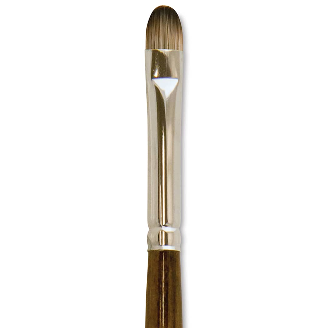 Open in modal - Silver Brush Monza Synthetic Mongoose Artist Brush - Short Filbert, Size 6 close up