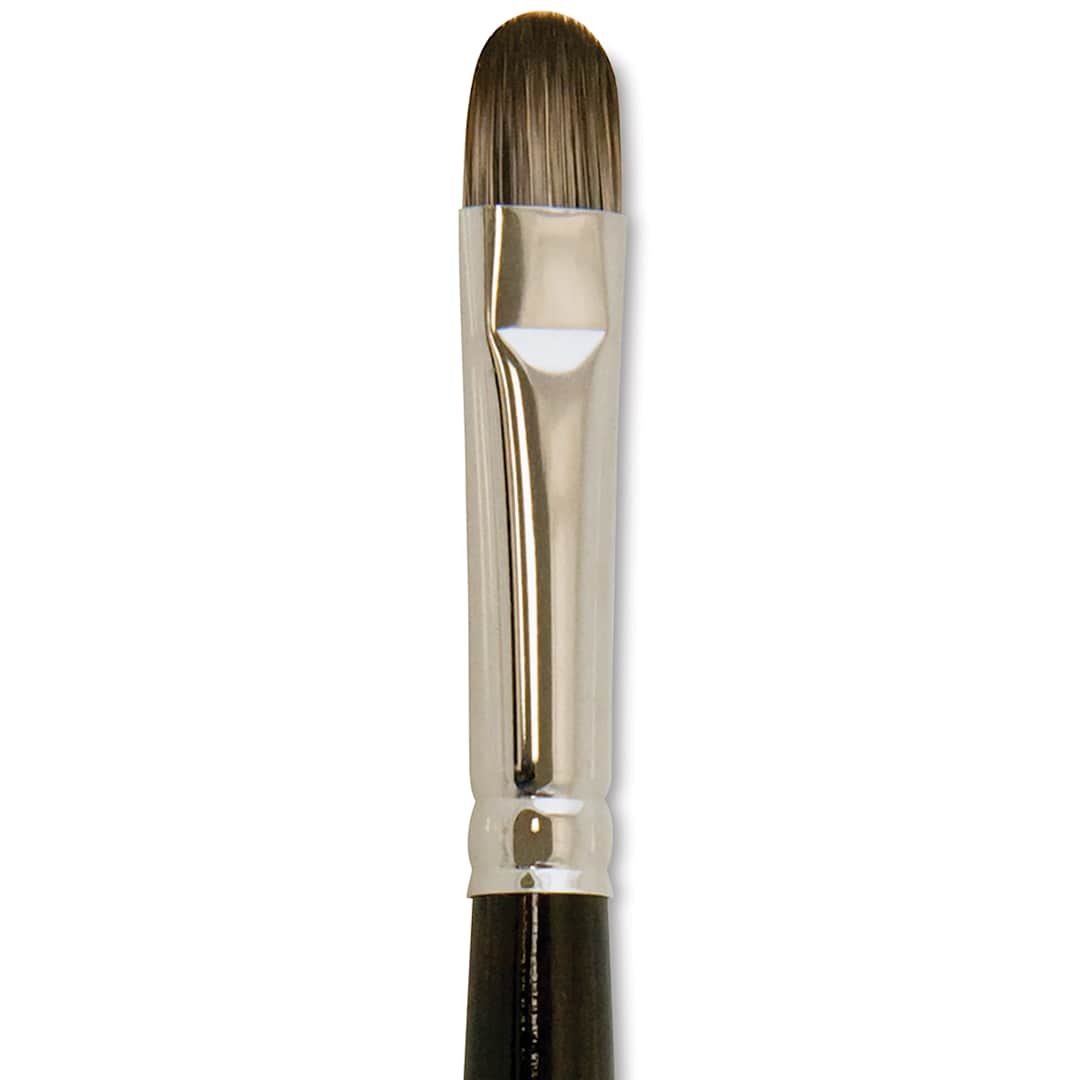 Open in modal - Silver Brush Monza Synthetic Mongoose Artist Brush - Short Filbert, Size 10 close up