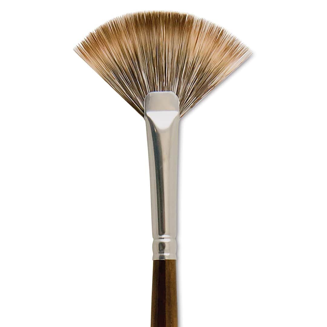 Open in modal - Silver Brush Monza Synthetic Mongoose Brush - Fan, Size 4 close up