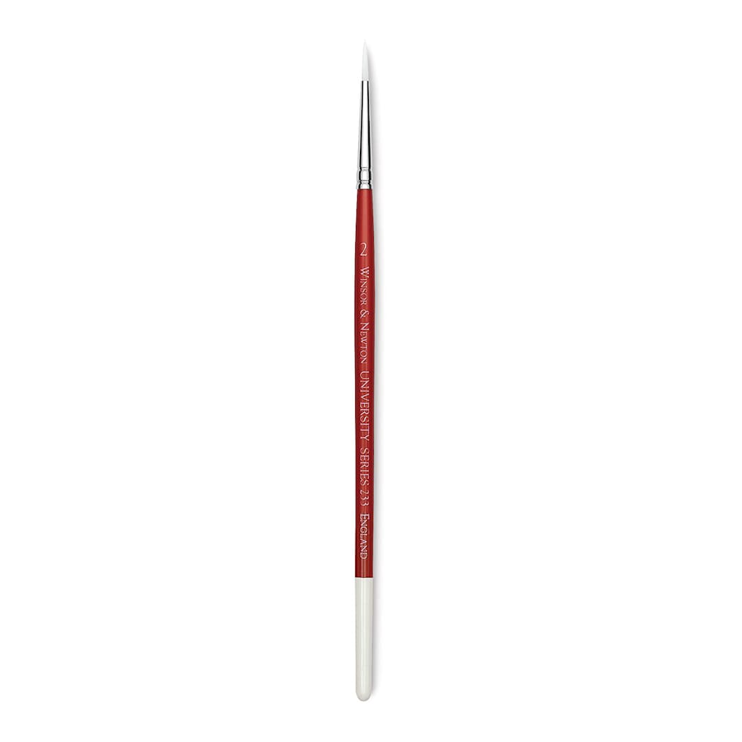 Open in modal - Winsor & Newton University Brush - Round, Short Handle, Size 2