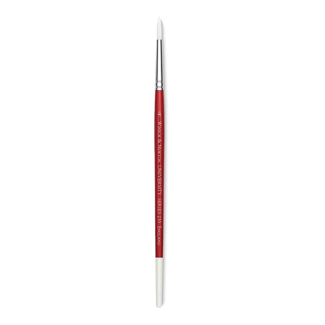 Open in modal - Winsor & Newton University Brush - Round, Short Handle, Size 4