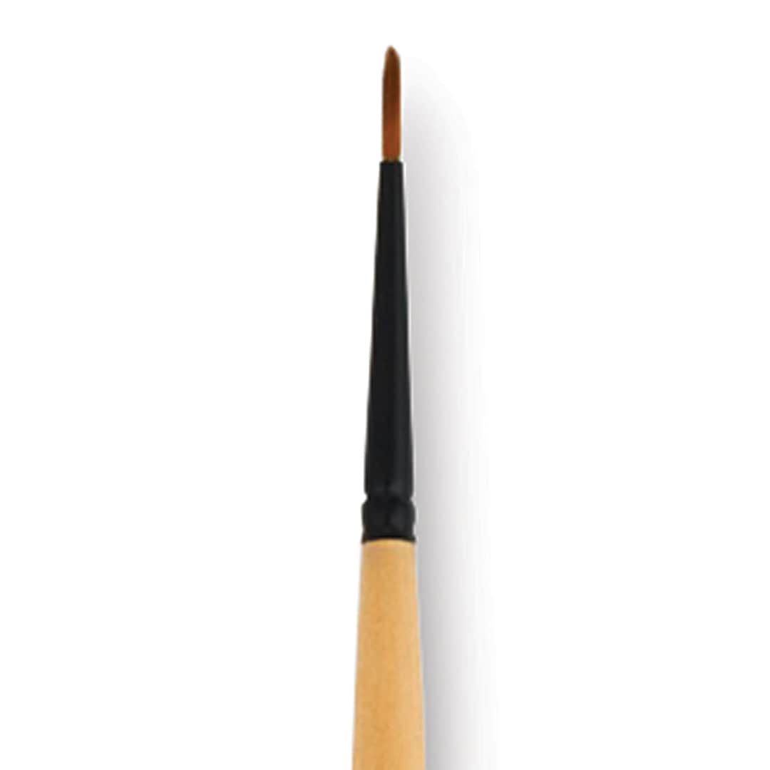 Open in modal - Dynasty Black Gold Brush - Fine Round, Long Handle, Size 1 close up