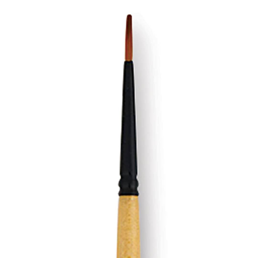 Open in modal - Dynasty Black Gold Brush - Fine Round, Long Handle, Size 2 close up