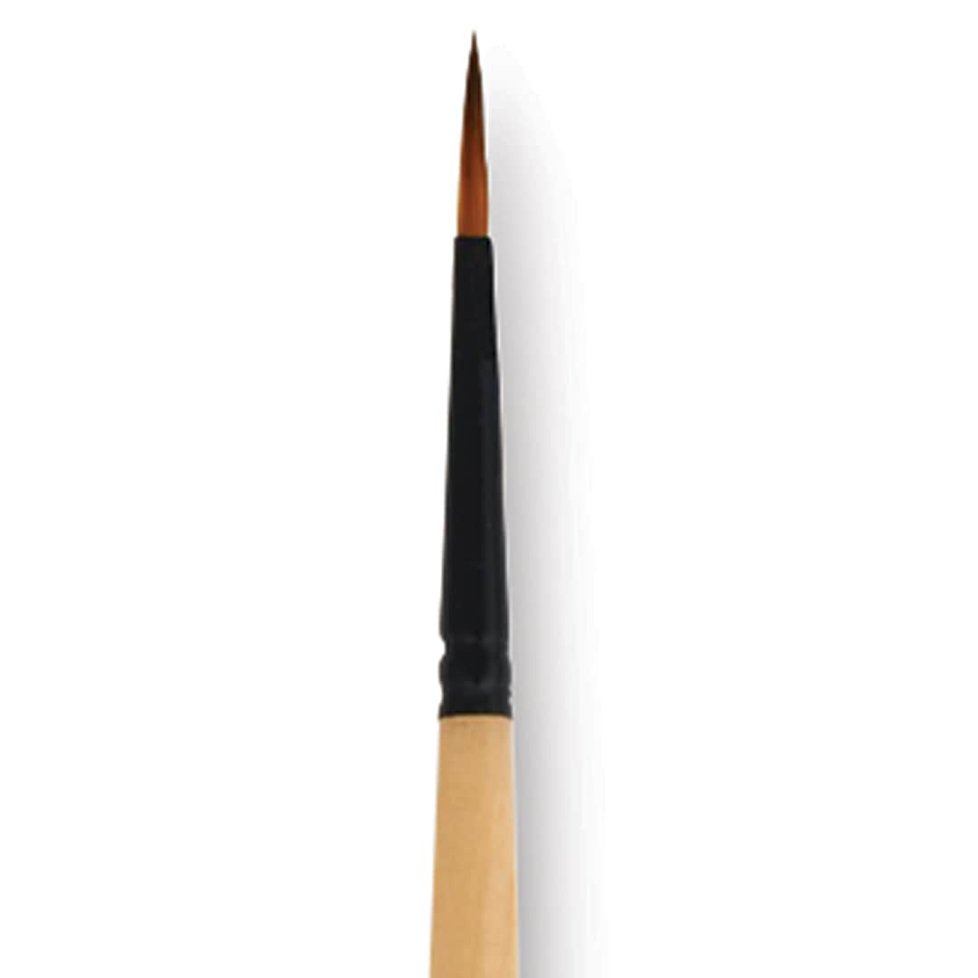 Open in modal - Dynasty Black Gold Brush - Fine Round, Long Handle, Size 4 close up