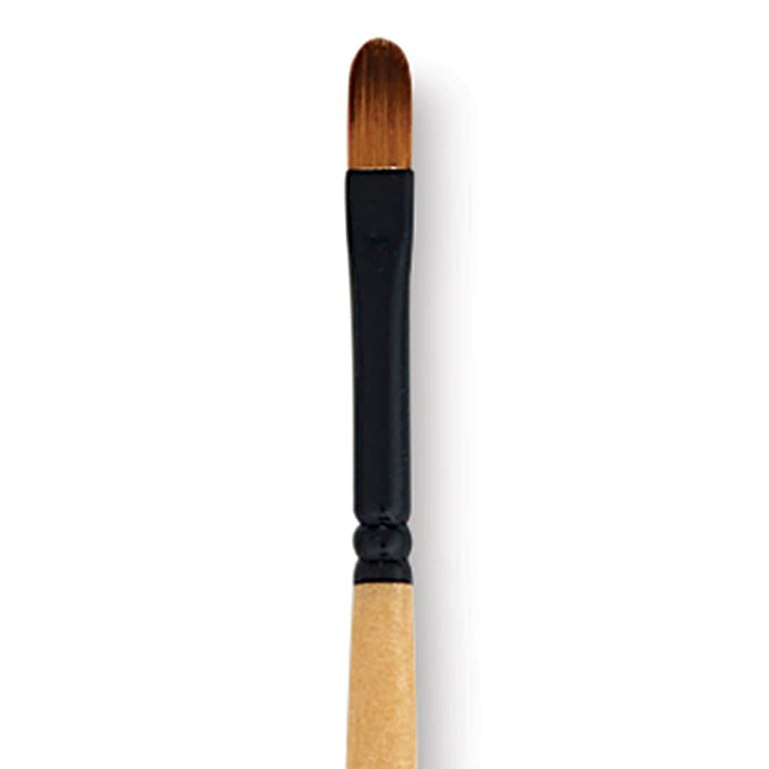 Open in modal - Dynasty Black Gold Brush - Filbert, Long Handle, Size 1 close up