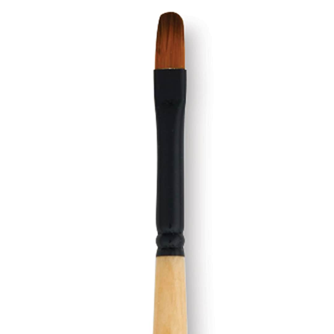 Open in modal - Dynasty Black Gold Brush - Filbert, Long Handle, Size 2 close up