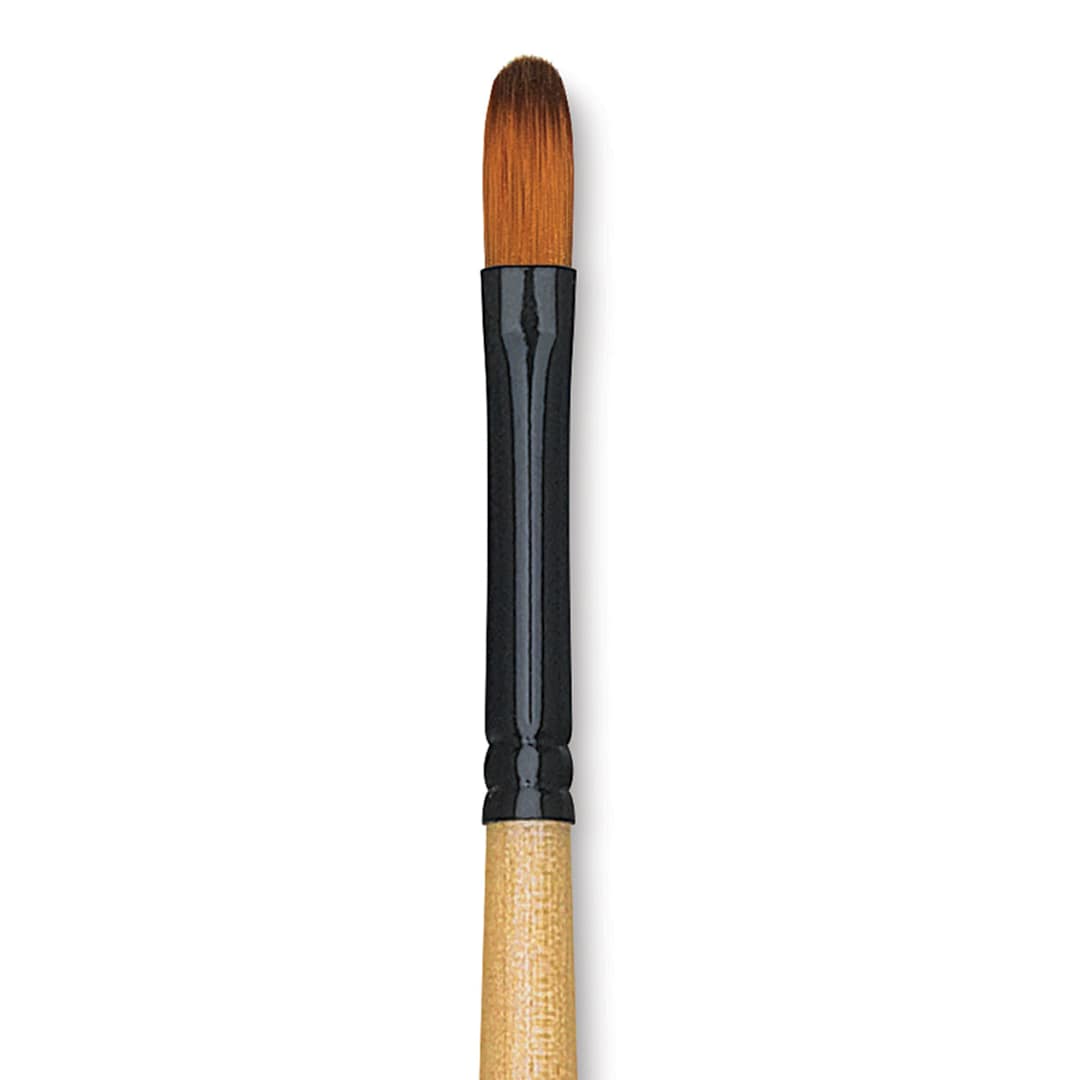 Open in modal - Dynasty Black Gold Brush - Filbert, Long Handle, Size 3 close up