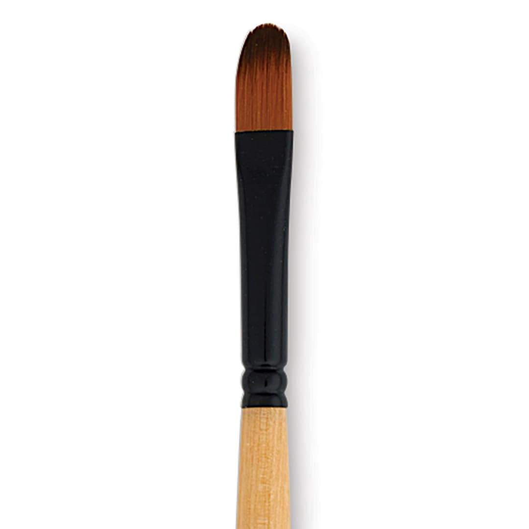 Open in modal - Dynasty Black Gold Brush - Filbert, Long Handle, Size 6 close up