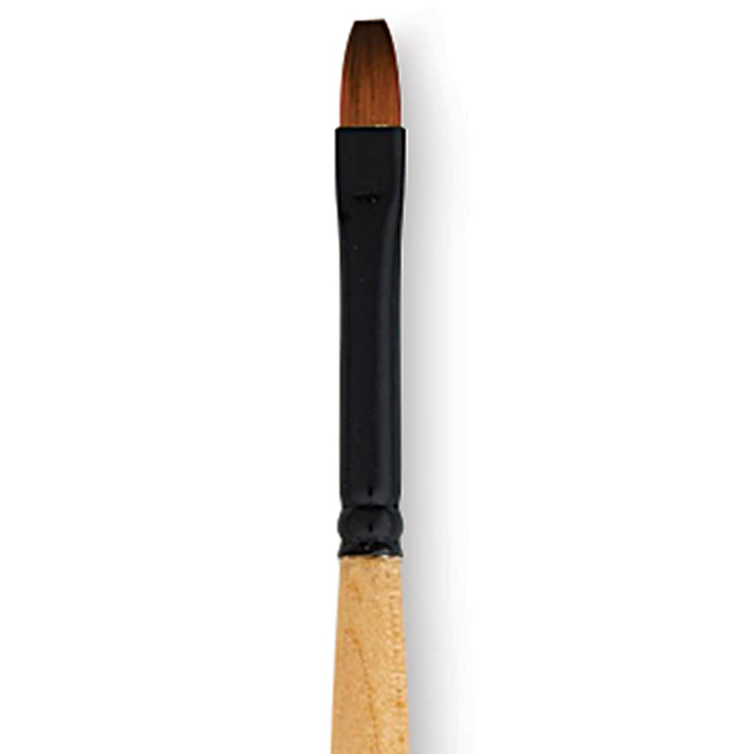 Open in modal - Dynasty Black Gold Brush - Bright, Long Handle, Size 1 close up