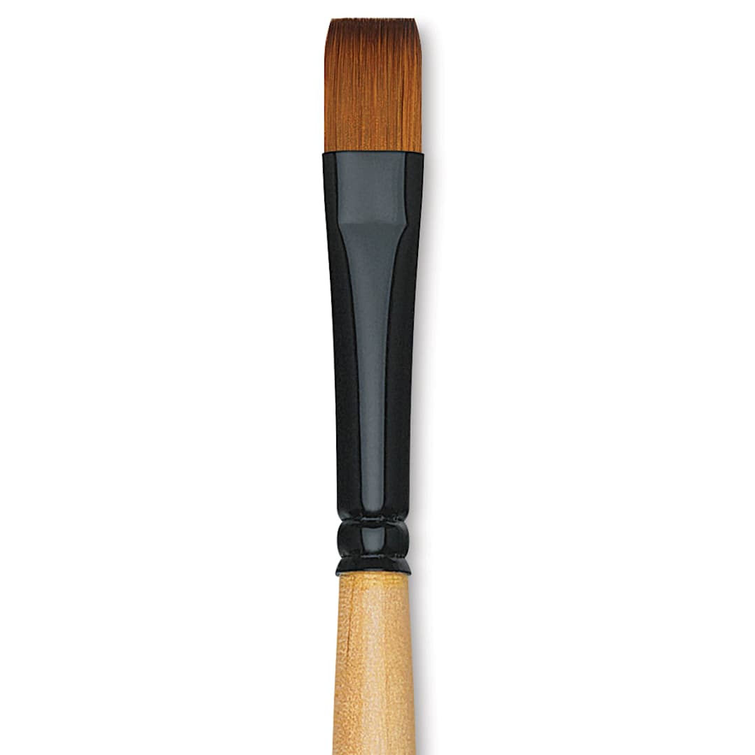 Open in modal - Dynasty Black Gold Brush - Bright, Long Handle, Size 6 close up