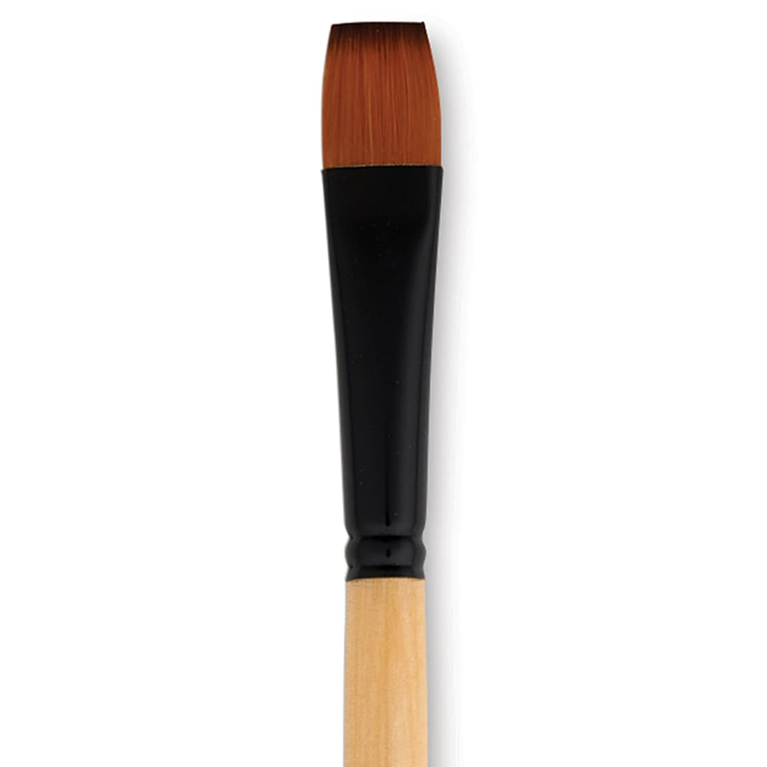 Open in modal - Dynasty Black Gold Brush - Bright, Long Handle, Size 10 close up