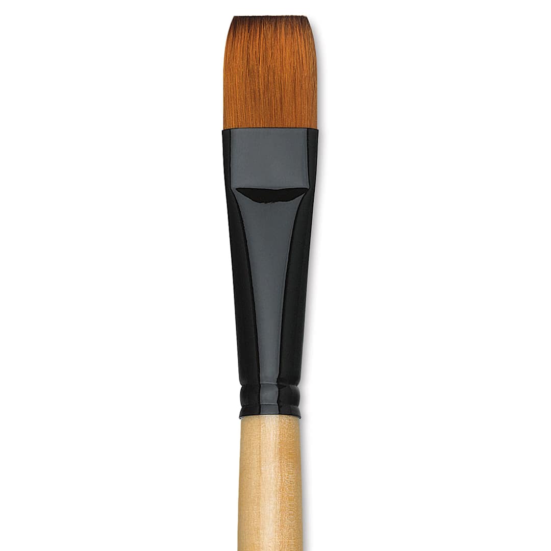Open in modal - Dynasty Black Gold Brush - Bright, Long Handle, Size 12 close up