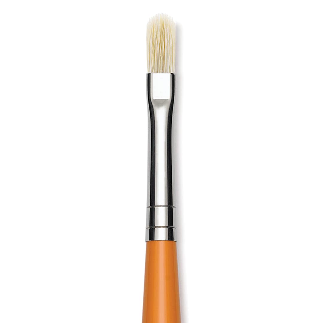 Open in modal - Isabey Chungking Interlocking Bristle Brush - Filbert, Long Handle, Size 2 close up