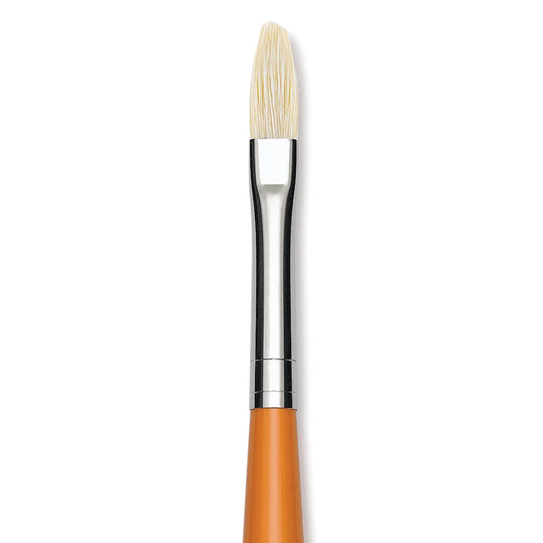Open in modal - Isabey Chungking Interlocking Bristle Brush - Filbert, Long Handle, Size 3 close up