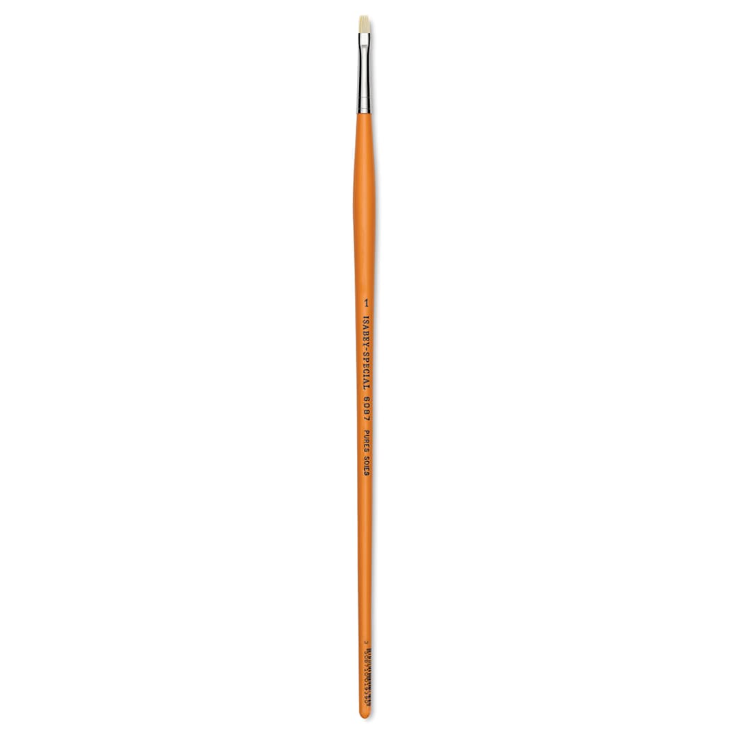 Open in modal - Isabey Chungking Interlocking Bristle Brush - Bright, Long Handle, Size 1