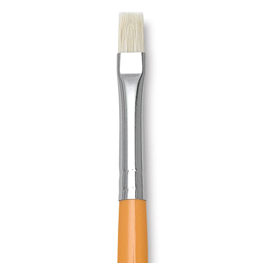 Open in modal - Isabey Chungking Interlocking Bristle Brush - Bright, Long Handle, Size 2 close up