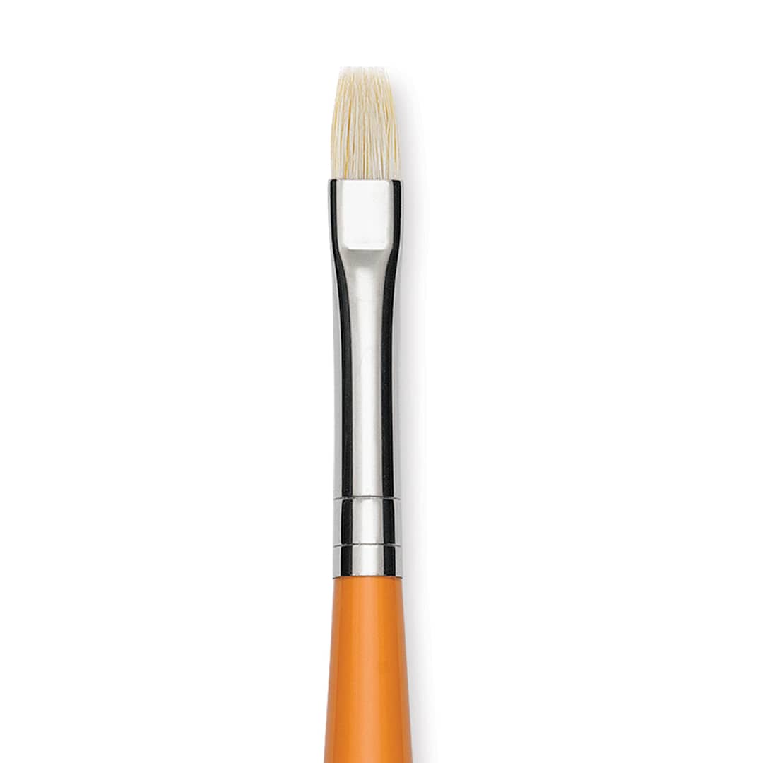 Open in modal - Isabey Chungking Interlocking Bristle Brush - Bright, Long Handle, Size 3 close up