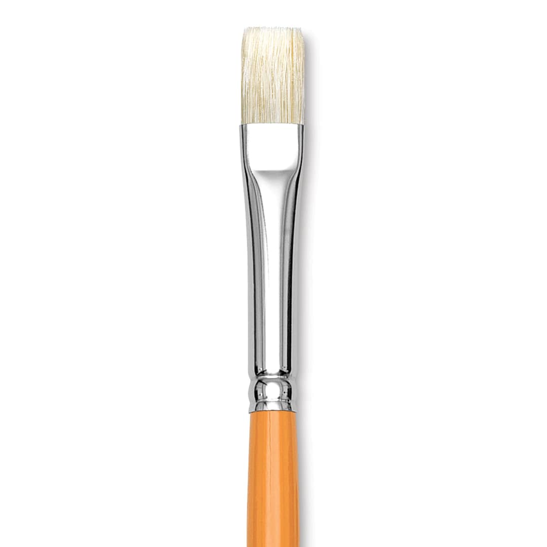 Open in modal - Isabey Chungking Interlocking Bristle Brush - Bright, Long Handle, Size 6 close up