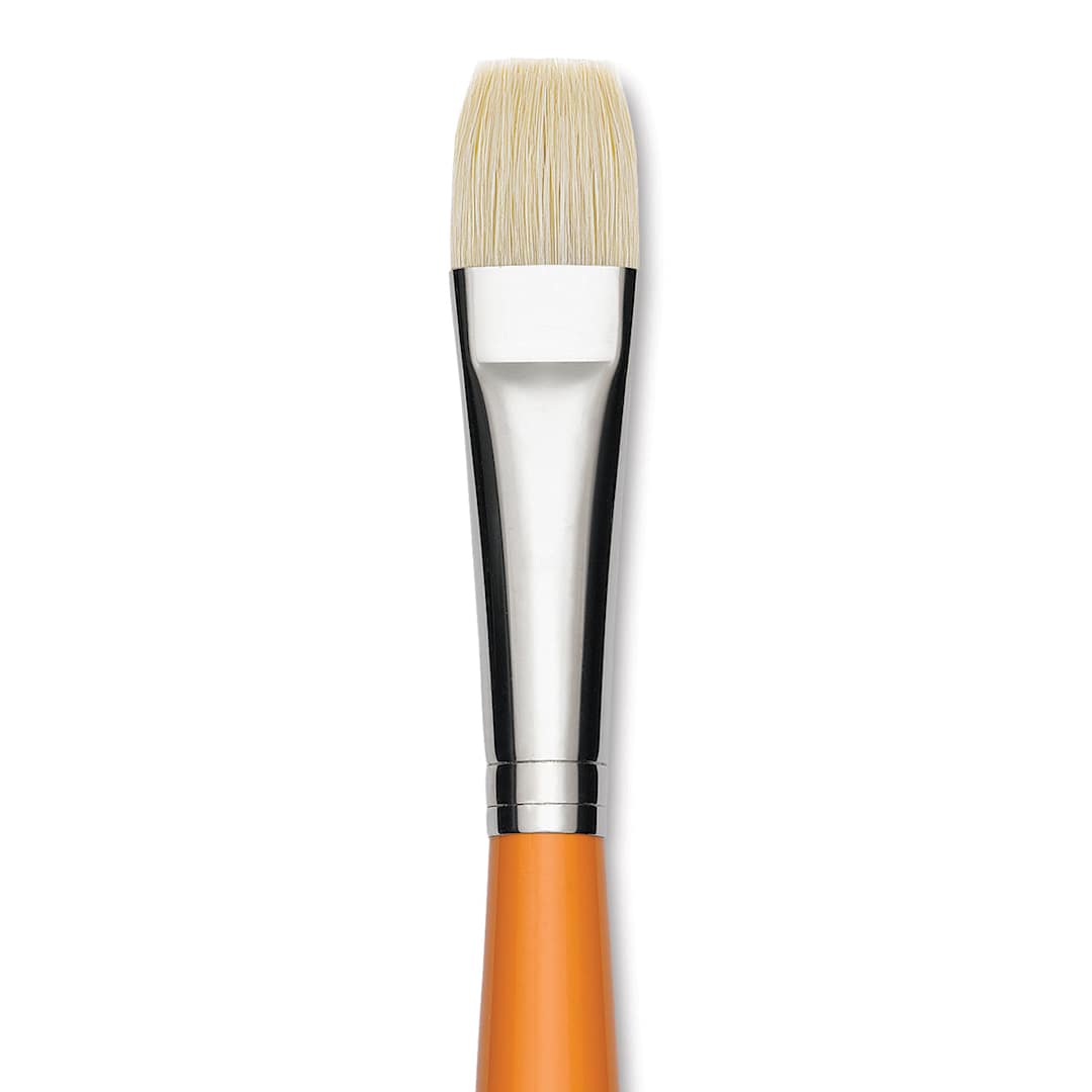 Open in modal - Isabey Chungking Interlocking Bristle Brush - Bright, Long Handle, Size 10 close up
