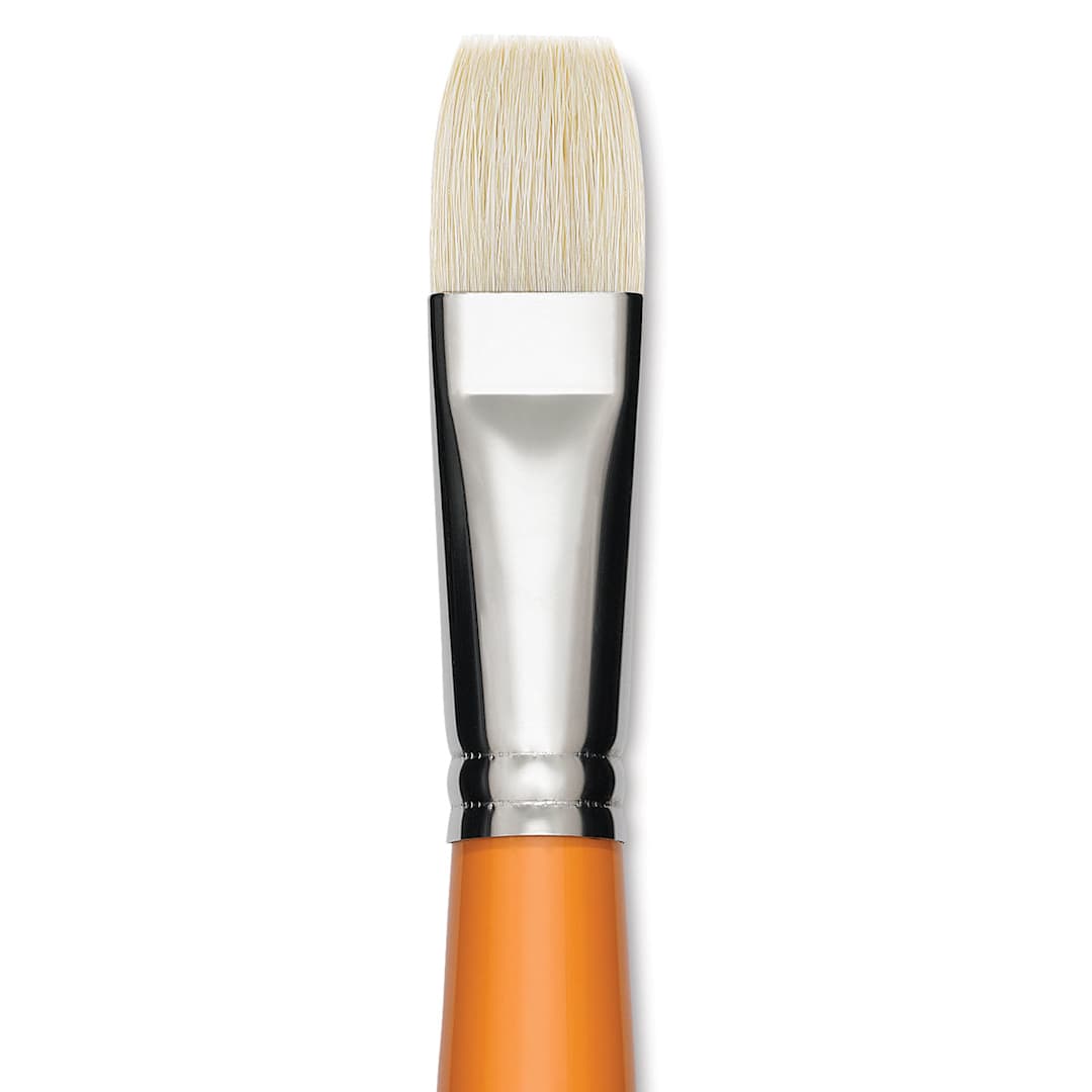 Open in modal - Isabey Chungking Interlocking Bristle Brush - Bright, Long Handle, Size 12 close up