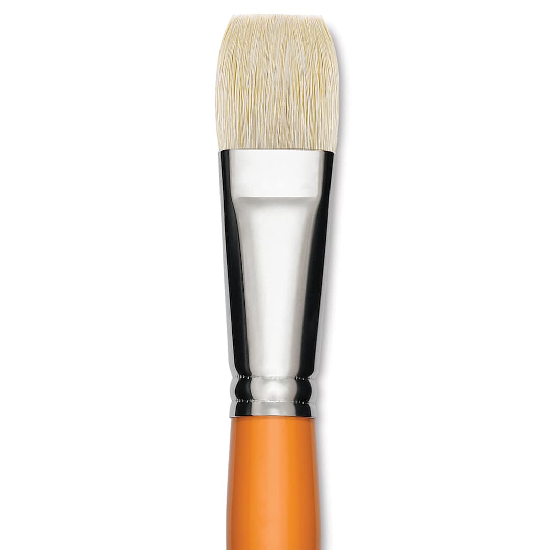 Open in modal - Isabey Chungking Interlocking Bristle Brush - Bright, Long Handle, Size 14 close up