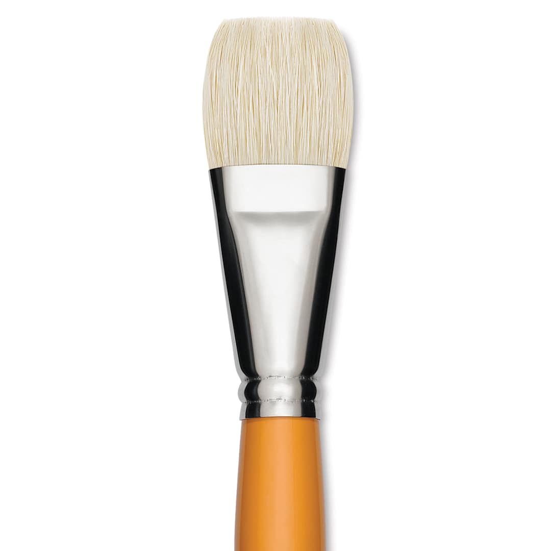 Open in modal - Isabey Chungking Interlocking Bristle Brush - Bright, Long Handle, Size 16 close up