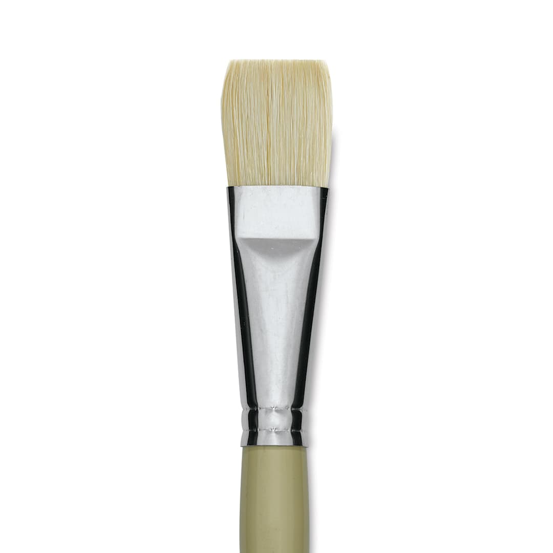 Open in modal - Robert Simmons Signet Bristle Brush - Bright, Long Handle, Size 12 close up