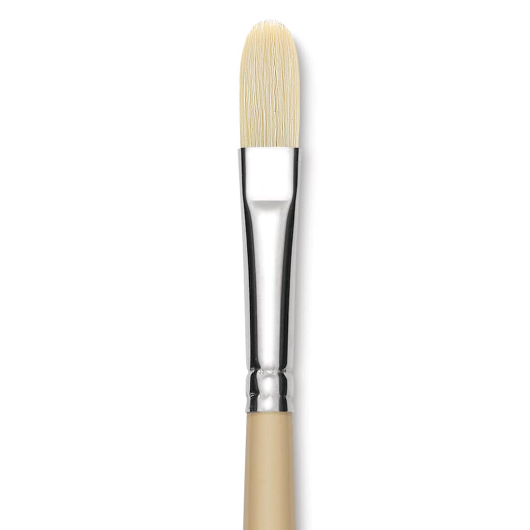 Open in modal - Robert Simmons Signet Brush - Filbert, Long Handle, Size 4 close up
