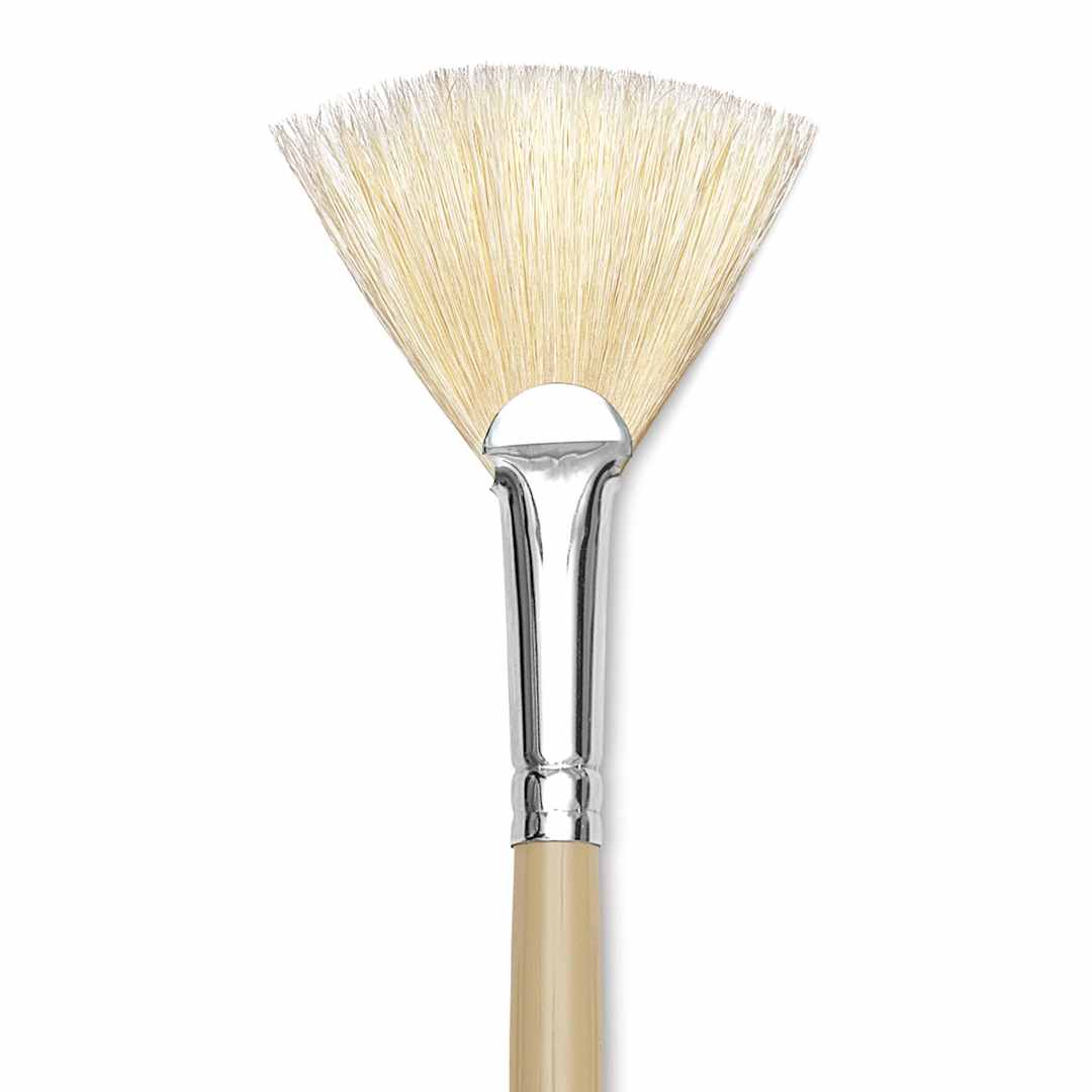 Open in modal - Robert Simmons Signet Brush - Fan Blender, Long Handle, Size 10 close up