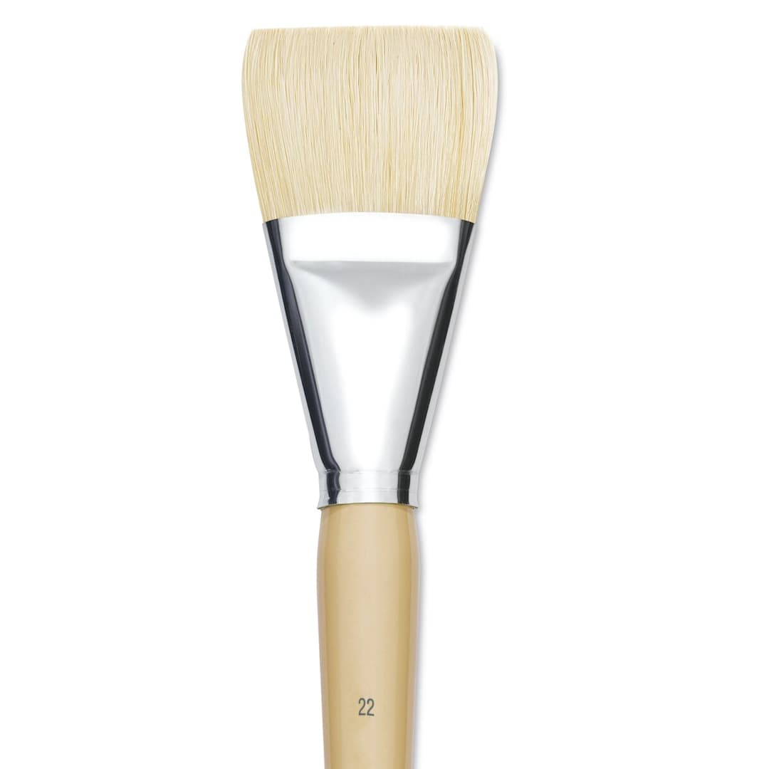 Open in modal - Robert Simmons Signet Bristle Brush - Broad, Long Handle, Size 22 close up