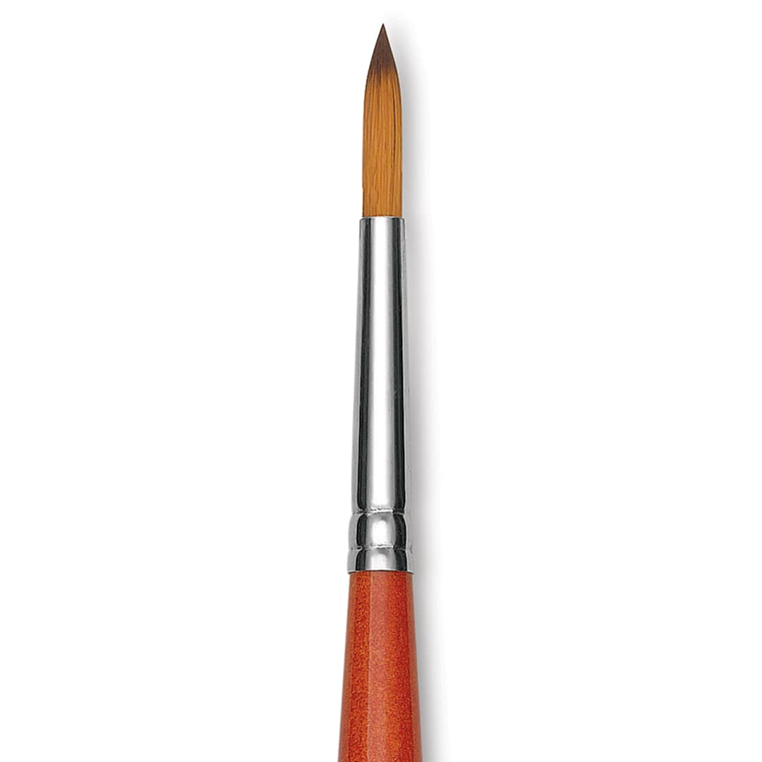 Open in modal - Raphael Golden Kaerell Brush - Round, Long Handle, Size 12, close-up
