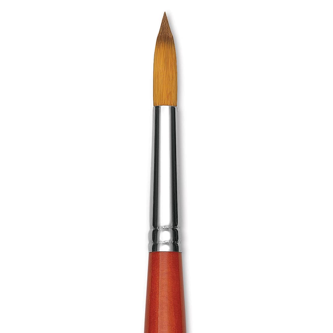Open in modal - Raphael Golden Kaerell Brush - Round, Long Handle, Size 20, close-up