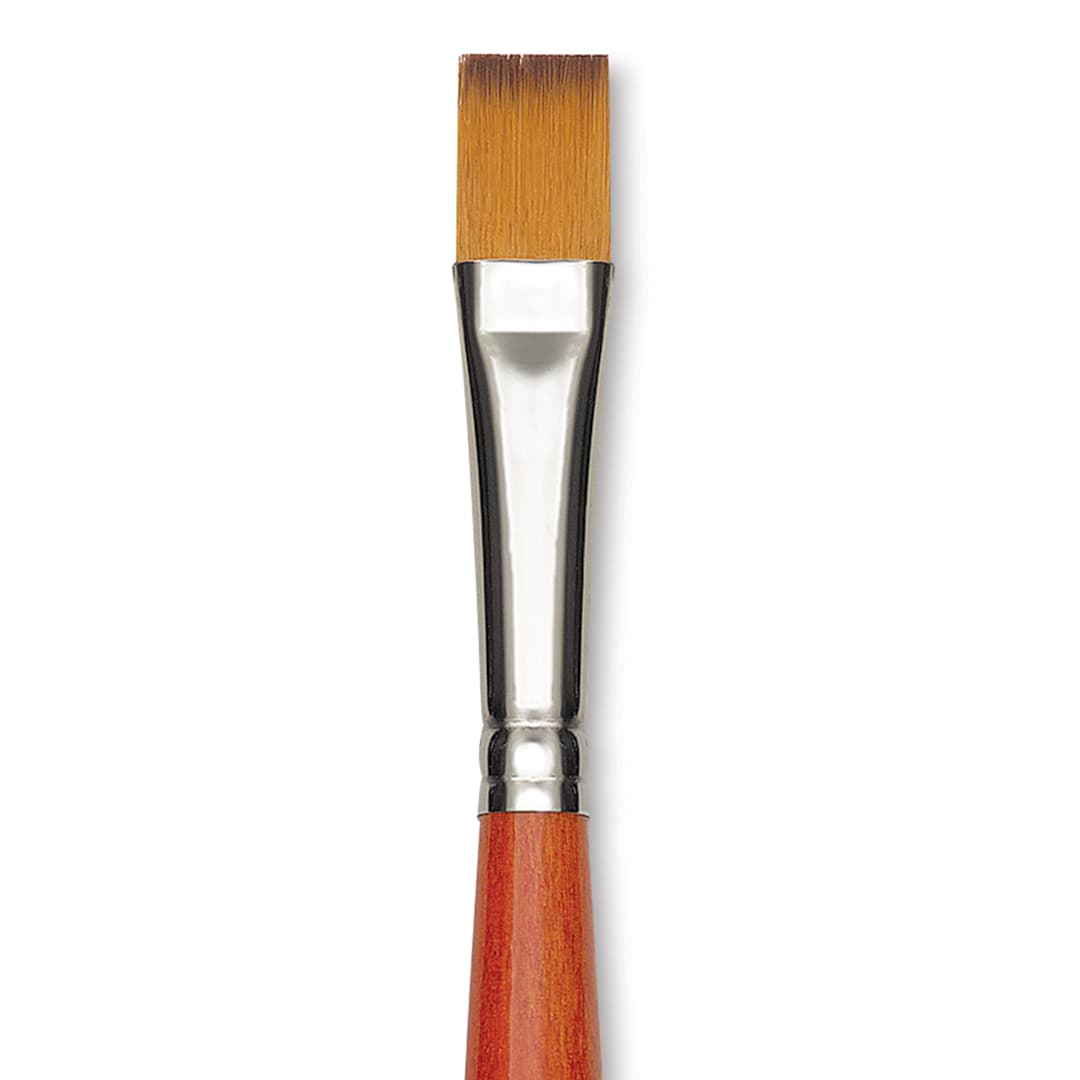 Open in modal - Raphael Golden Kaerell Brush - Flat, Long Handle, Size 10, close-up