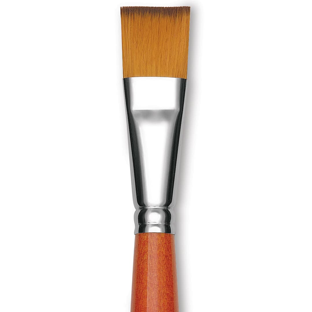 Open in modal - Raphael Golden Kaerell Brush - Flat, Long Handle, Size 18, close-up