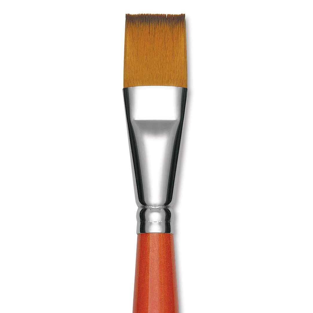 Open in modal - Raphael Golden Kaerell Brush - Flat, Long Handle, Size 20, close-up