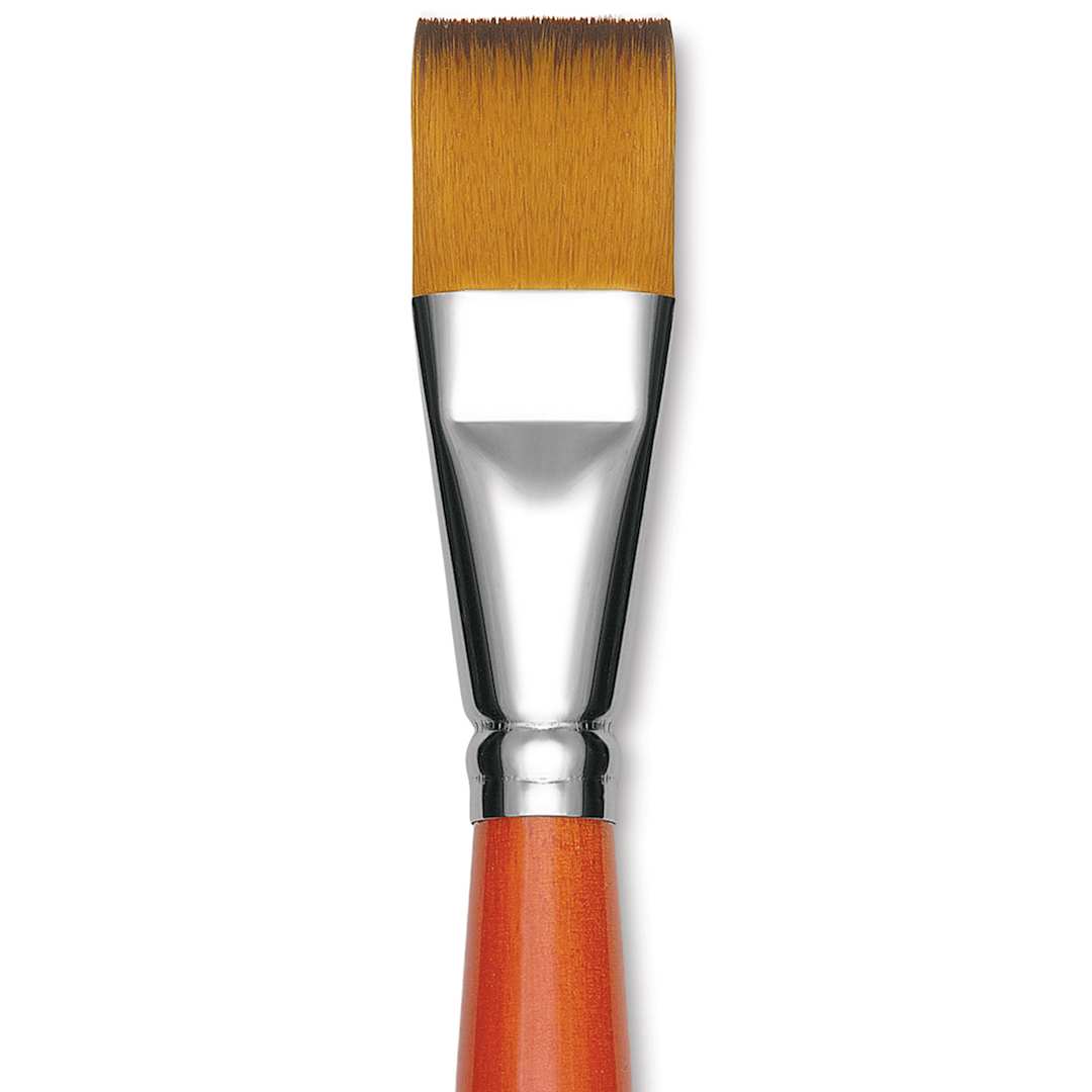 Open in modal - Raphael Golden Kaerell Brush - Flat, Long Handle, Size 23, close-up