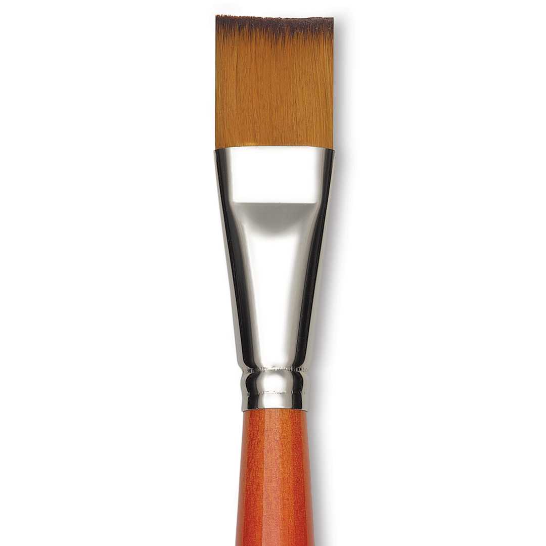 Open in modal - Raphael Golden Kaerell Brush - Flat, Long Handle, Size 24, close-up