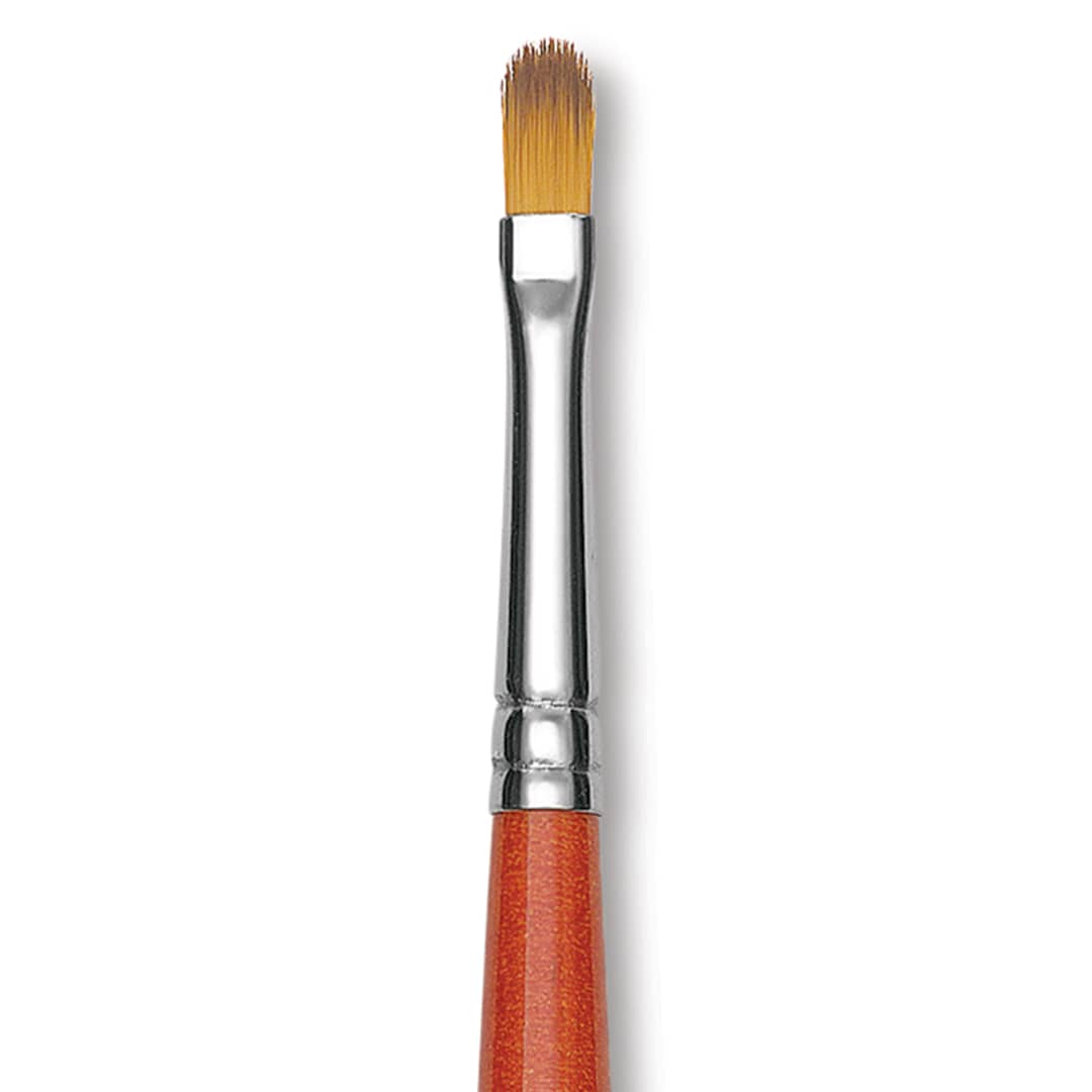 Open in modal - Raphael Golden Kaerell Brush - Filbert, Long Handle, Size 4, close-up