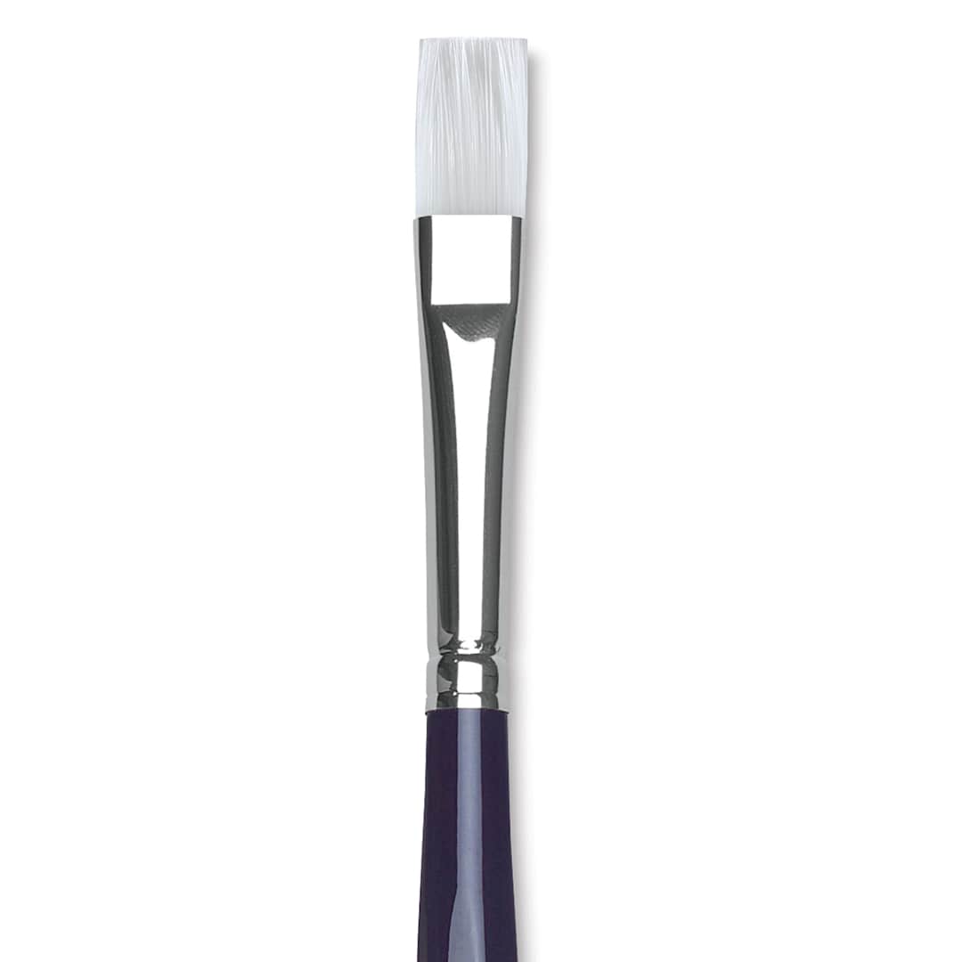 Open in modal - Da Vinci Impasto Brush - Flat, Long Handle, Size 12