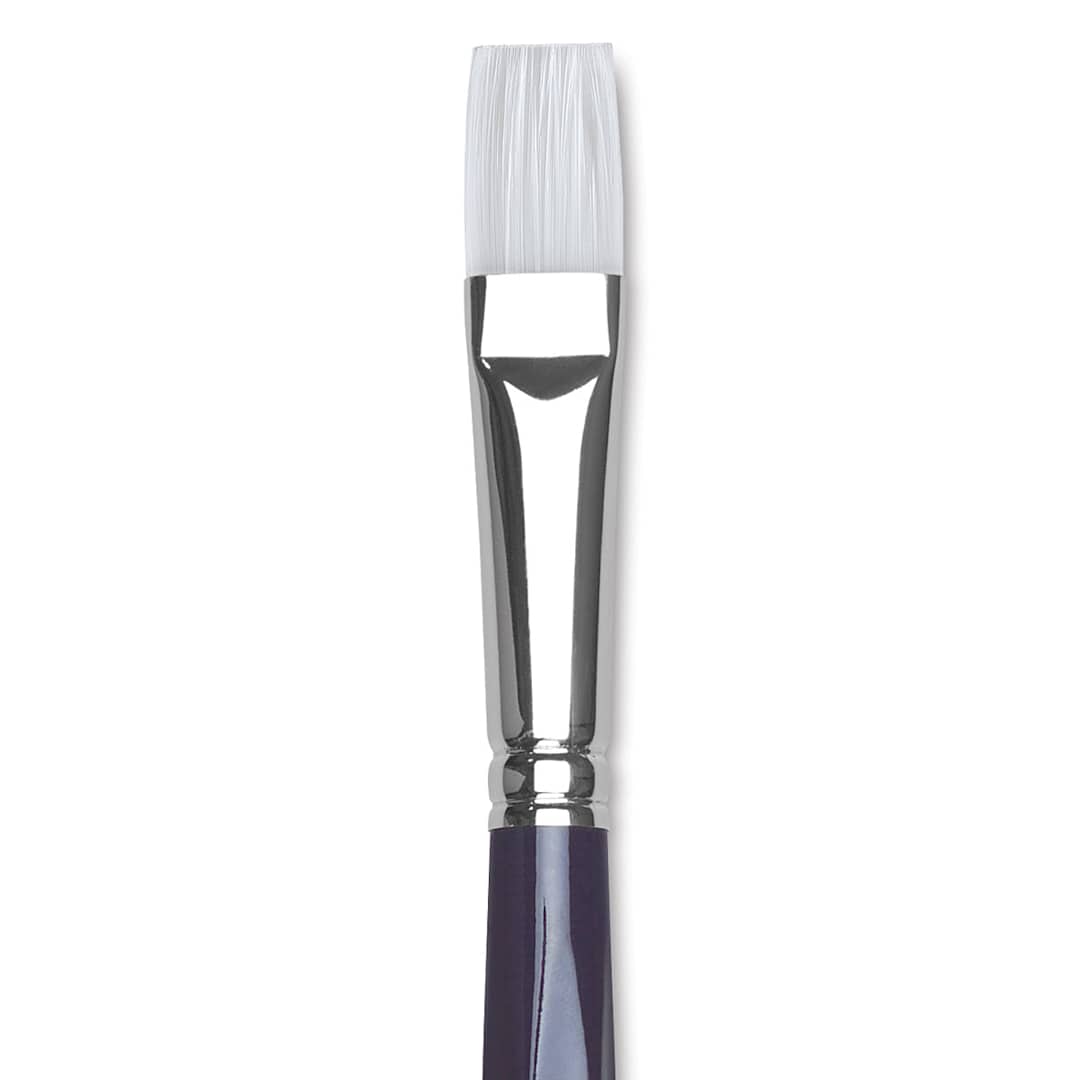 Open in modal - Da Vinci Impasto Brush - Flat, Long Handle, Size 18